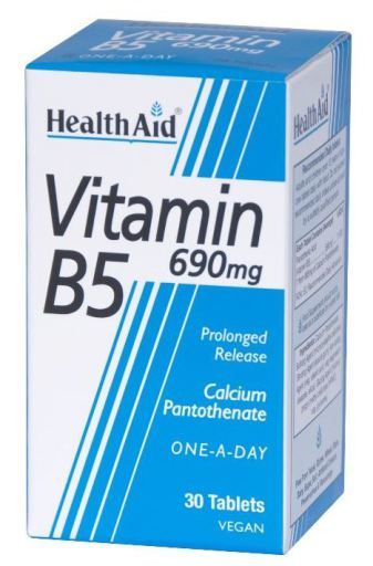 HealthAid Vit B5 690 mg Pantoth&eacute;nate de Calcium 30 Comprim&eacute;s