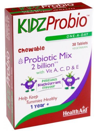 HealthAid KidzProbio 2000 Milliards et Vitamines 30 Comprim&eacute;s