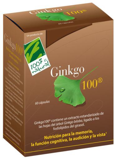 100% Natural Ginkgo 100 % 60 Capsules