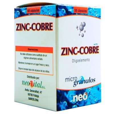 Microgranules de zinc et de cuivre 50 capsules