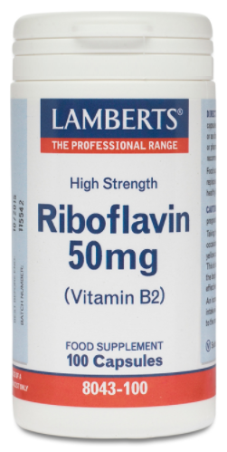 Lamberts Vitamin B-2 50 mg Rivoflavina 100 Capsules