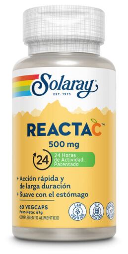 Solaray Reacta C Ester C 500 mg 60 g&eacute;lules v&eacute;g&eacute;tales