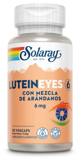 Solaray Lut&eacute;ine Yeux 6 mg 30 Capsules