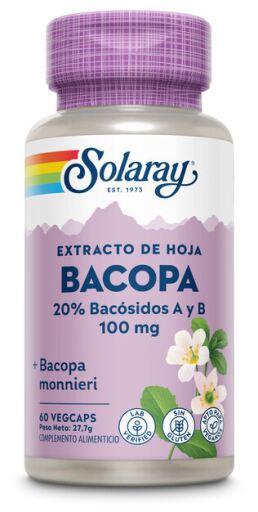 Solaray Bacopa 100 mg, 60 g&eacute;lules v&eacute;g&eacute;tales