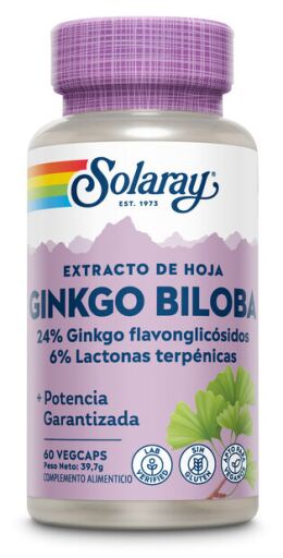 Solaray Ginkgo Biloba 60 mg, 60 capsules