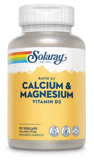 Calcium et magn&eacute;sium 90 capsules v&eacute;g&eacute;tales