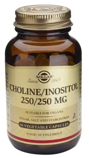 Solgar Choline Inositol 250/250 mg 50 g&eacute;lules