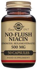 Niacine 500 mg, 50 capsules, sans rougeur