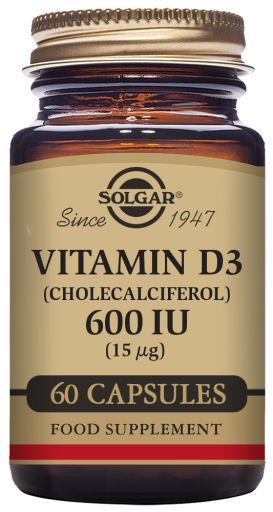 Vitamine D3 600Ui 15 mcg 60 Gélules