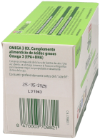 Bouteilles d&#39;oméga 3 Rx 33 ml. Zone énergétique