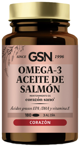 GSN Saumon+Om&eacute;ga 3+Vit.e 180 Perles 500 mg.