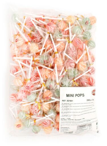 MINI POPS ASSORTIS 200 unités x 5 gr
