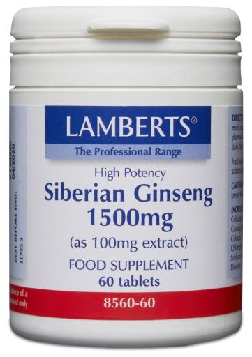 Lamberts Ginseng sib&eacute;rien 1 500 mg 60 Comprim&eacute;s