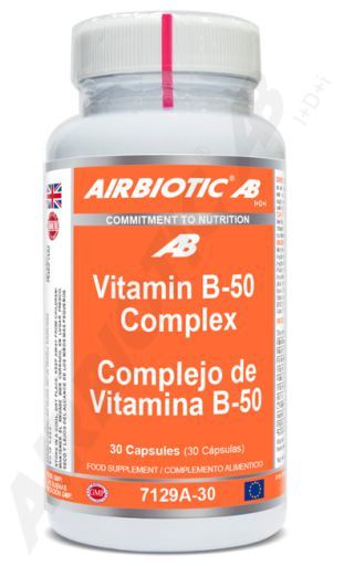 Complexe Vitamine B-50 (Sans Levure) 30 Comprim&eacute;s