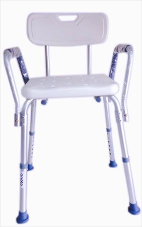 Anota Aluminum Bath Bench With Arms Record (detachable backrest)