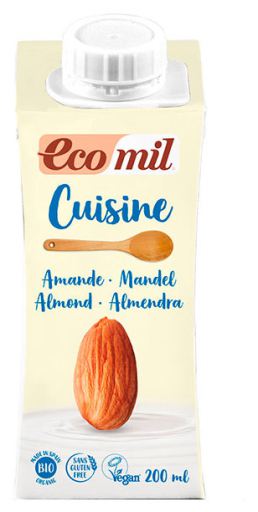 Ecomil Cr&egrave;me &eacute;cologique pour cuisiner Amande 200 ml