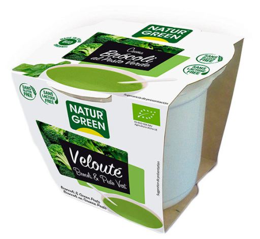 Naturgreen Cr&egrave;me de brocoli au pesto vert Bio 310 gr