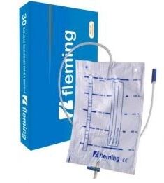 Poche à urine avec valve anti-reflux et valve de vidange 2 L 30 unités
