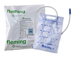 Fleming Poche &agrave; urine avec valve anti-reflux 2 L, 10 unit&eacute;s