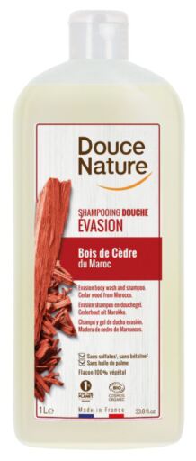 Douce Nature Shampoing et Gel Douche Relaxant au Bois de Santal 1 L