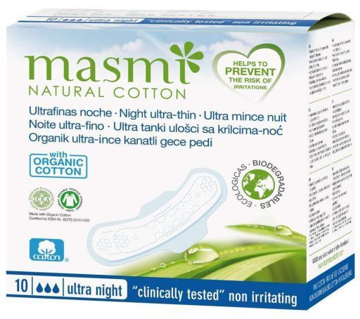 Masmi Coussinets de nuit ultrafins avec ailes 10 unit&eacute;s