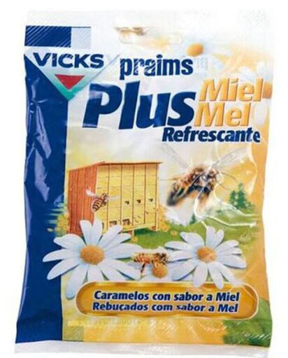 Vicks Sachet de bonbons rafra&icirc;chissants au miel Praims Plus 72 gr