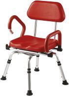 Chaise de salle de bain pivotante en aluminium