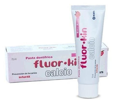 Dentifrice Enfant Fluor Calcium Fraise 75 ml