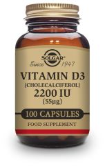 Vitamine D3 2200 ui (55 μg) (Cholécalciférol) 100 Gélules