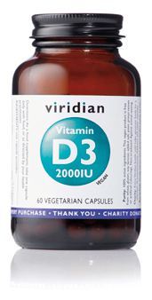 Viridian Vitamine D3 2000 UI 60 g&eacute;lules v&eacute;g&eacute;tales