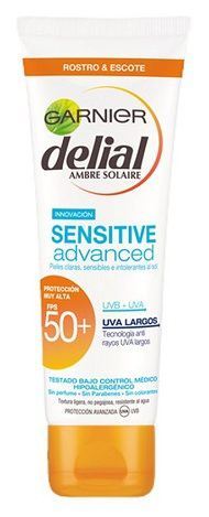 Delial Cr&egrave;me Sensitive Advanced Visage et D&eacute;collet&eacute; SPF 50+ 50 ml