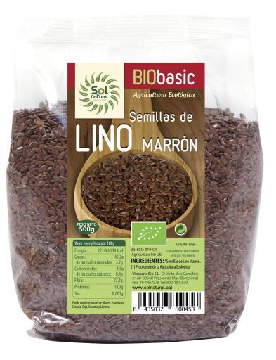 Graines de lin brun bio 500 gr