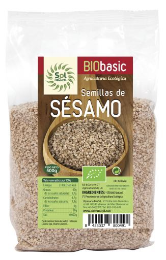 Sol Natural Graines de s&eacute;same naturelles bio 500 gr