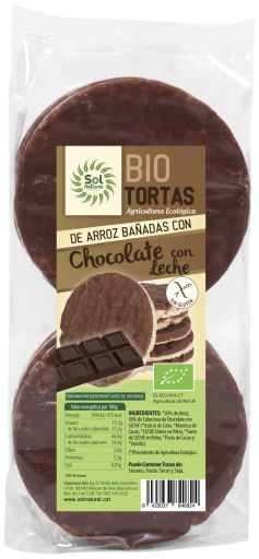Sol Natural Tortias au Chocolat au Lait Bio 6 Unit&eacute;s 100 gr