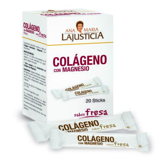 Collag&egrave;ne avec magn&eacute;sium, saveur fraise, 20 sachets