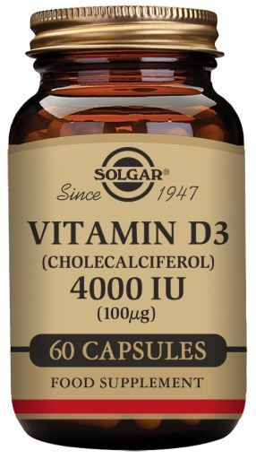 Vitamine D3 UI 100 mcg Capsules Végétales