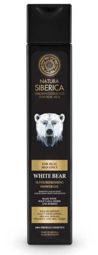 Gel douche rafraîchissant pour hommes uniquement, Ours Blanc, 250 ml