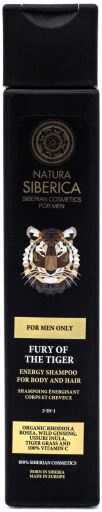 Shampoing énergisant 2 en 1 Tiger&#39;s Fury pour hommes seulement 250 ml