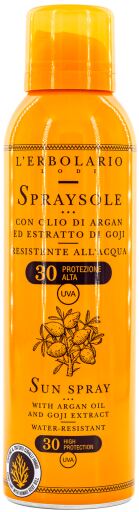 L'Erbolario Spray Solaire &agrave; l'Huile d'Argan et &agrave; l'Extrait de Goji SPF 30 150 ml