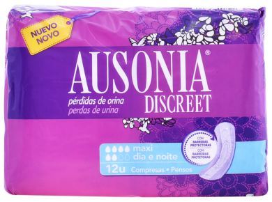 Serviettes hygiéniques pour incontinence urinaire Discreet Maxi, 12 unités