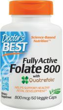Folate entièrement actif avec Quatrefolic 800 mcg de 60 gélules végétales Folate entièrement actif avec Quatrefolic 800 mcg de 60 gélules végétales