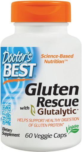 Gluten Rescue avec Glutalytic 60 Capsules V&eacute;g&eacute;tales