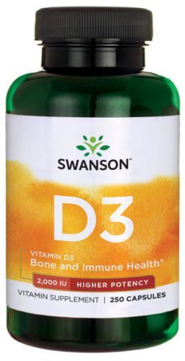 Vitamine D3 2000 UI Puissance Supérieure 250 Capsules