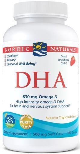 DHA, 830 mg Fraise 180 Gélules