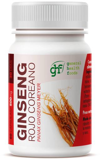 GHF Ginseng rouge cor&eacute;en 60 g&eacute;lules v&eacute;g&eacute;tales 500 mg