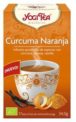 Yogi Tea Chai &agrave; l'orange et au curcuma, 17 sachets de th&eacute;