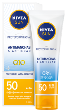 Sun Protection Visage UV Anti-taches &amp; Anti-âge Q10 SPF 50+ 50 ml