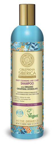 Shampoing Oblepikha à l&#39;hydrolat pour cheveux normaux et gras 400 ml