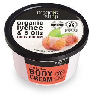 Organic Shop Cr&egrave;me Corporelle Litchi et Huiles Bio 250 ml