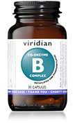 Viridian Complexe Co-Enzyme B 30 Capsules V&eacute;g&eacute;tariennes